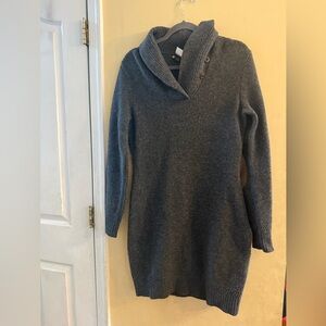 Vintage Ralph Lauren Rugby Charcoal Cowl Neck Women's Sweater, medium